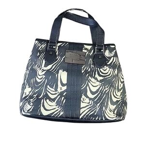 L.A.M.B Gwen Stefani Black & White Pattern Tote Bag Purse Designer Y2K No Doubt